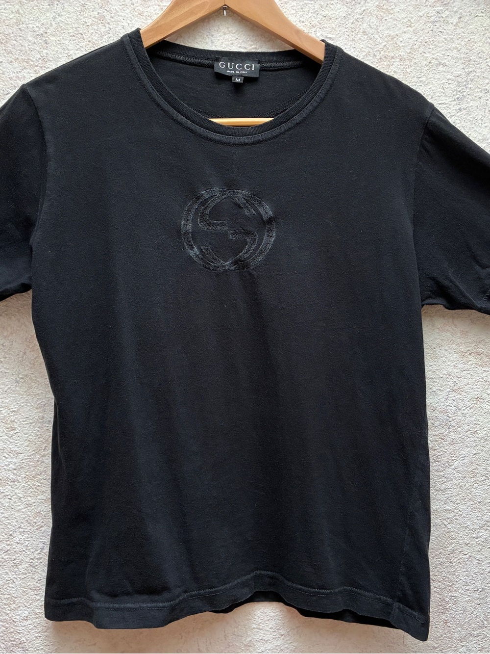 Gucci Black Short-Sleeve Logo Crewneck T-Shirt
